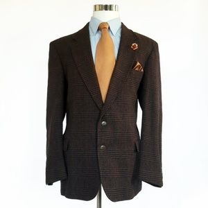 Woolrich Vintage Men's Tweed Wool Blazer 44R Brown